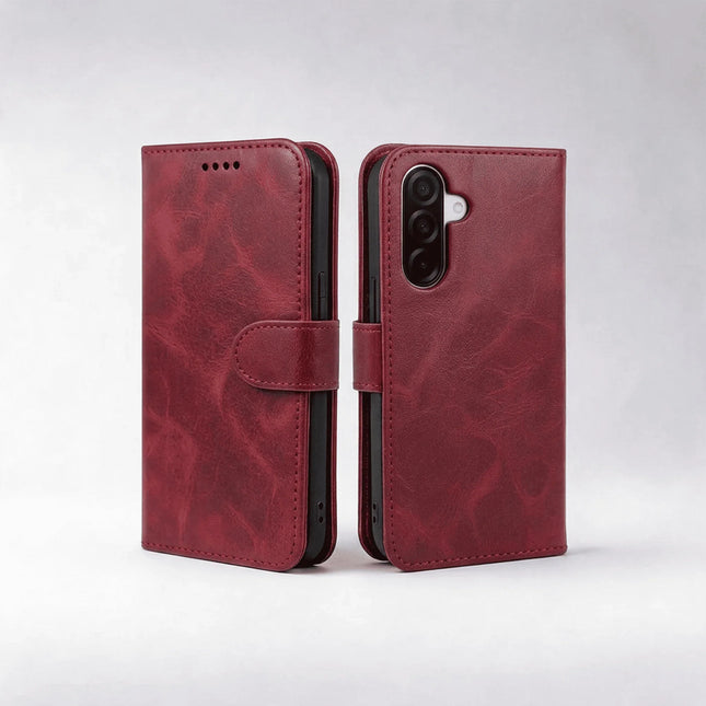 Samsung Galaxy S25 Series Book Flip Case Leather Wallet