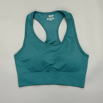 Seamless Sports Bra Set with Peach Hip Trousers – Super Stretch Long Sleeve Yoga Outfit S, M, L