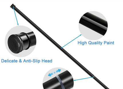 Shower Curtain Rod No Drill Extendable 110-200cm 25mm Bathroom Aiitomg