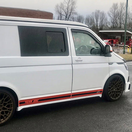 For VW T5, T5.1 SWB Side Skirts Candy White Plastic Painted and Ready to Fit (B-Grade)