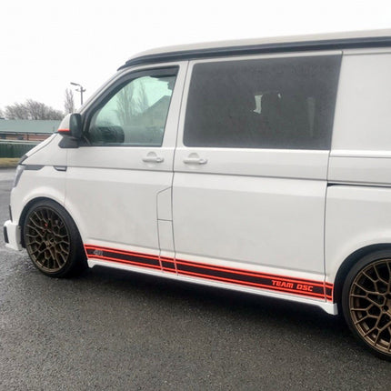 For VW T6 Transporter SWB Side Skirts Candy White Plastic Painted and Ready to Fit
