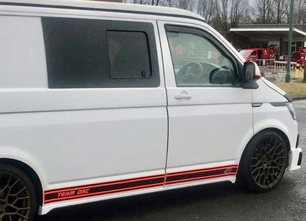 For VW T6 Transporter SWB Side Skirts Candy White Plastic Painted and Ready to Fit