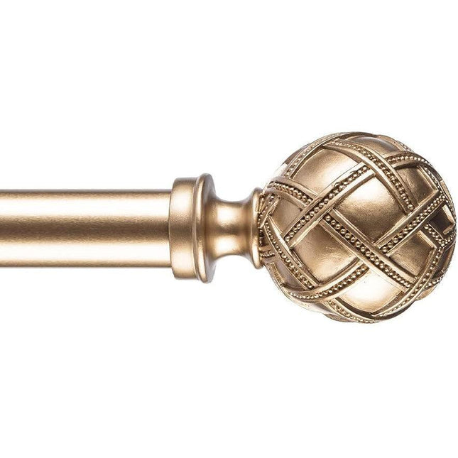 Curtain Rod Adjustable 84 To 120 Inch Gold Heavy Duty Window Pole 1in