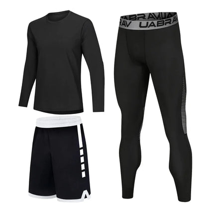 Sportswear for Men: High-Elastic Quick-Drying Compression Leggings Set