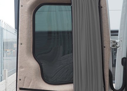 For MAN TGE / New Crafter Premium 1 x Barndoor Window Curtains Campervan Conversion Blackout Van-X