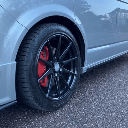 For VW T5, T5.1 SWB Side Skirts Reflex Silver Plastic Painted and Ready to Fit (B-Grade)