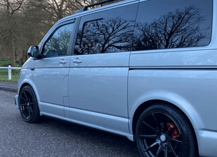 For VW T6.1 Transporter SWB ABS Side Skirts Painted In Reflex Silver Painted and Ready to Fit