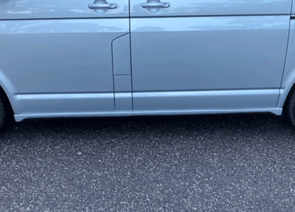 For VW T6 Transporter SWB Side Skirts Reflex Silver Plastic Painted and Ready to Fit