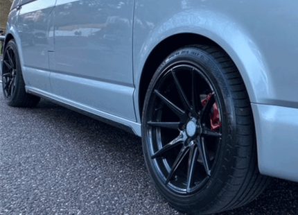 For VW T6 Transporter SWB Side Skirts Reflex Silver Plastic Painted and Ready to Fit
