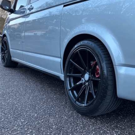 For VW T6 Transporter SWB Side Skirts Reflex Silver Plastic Painted and Ready to Fit