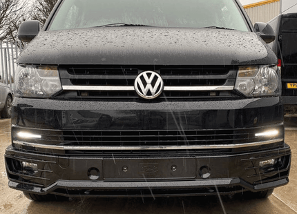 For VW T6 Transporter Front Sportline Spoiler and Splitter B-Grade – Repaint Ready Custom Styling | Van-X