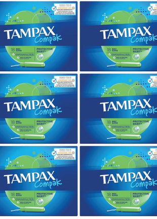 6 x Tampax Compak Super Tampons With Applicator X18