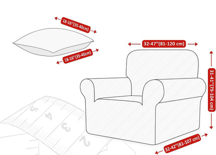 Sofa Cover 1 Seater Stretch Slipcover 80-120cm Elastic Protector TAOCOCO