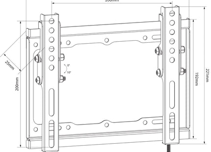 AV:Link Low Profile 17-45 Inch Tilting TV Wall Bracket