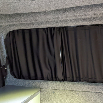For Ford Transit Custom Premium Window Curtains - Black/Black - CREATE YOUR OWN BUNDLE | Van-X
