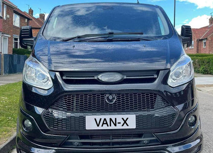For Ford Transit Custom MK1 Honeycomb Front Grille Gloss Black (2012–2018) | Van-X