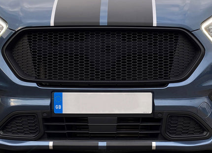For Ford Transit Custom Badgeless Honeycomb Front Grille | Matte Black Styling Upgrade | Van-X