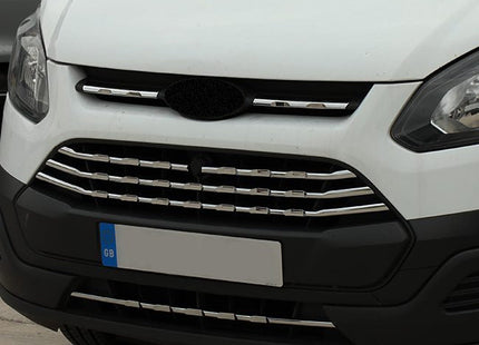 For Ford Transit Custom 2012–2018 Matte Chrome Front Grille Trim Set | 7 Piece Upgrade | Van-X