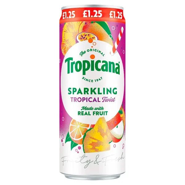 Tropicana Sparkling Tropical Twist Juice Drink 250ml (Case of 12)