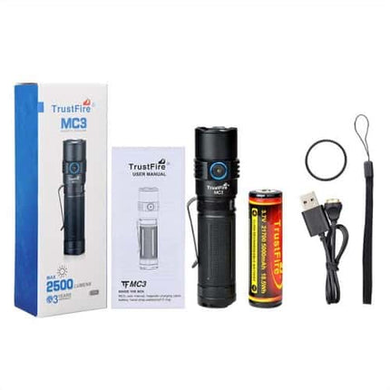 TrustFire MC3 EDC Magnetic Rechargeable Flashlight
