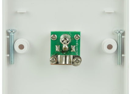 AV:Link Single Plastic TV Aerial Coaxial Wall Plate White