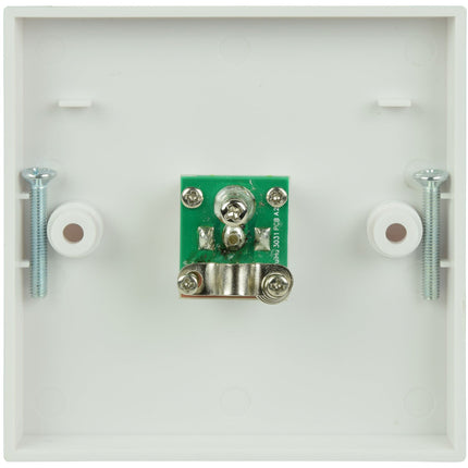 AV:Link Single Plastic TV Aerial Coaxial Wall Plate White