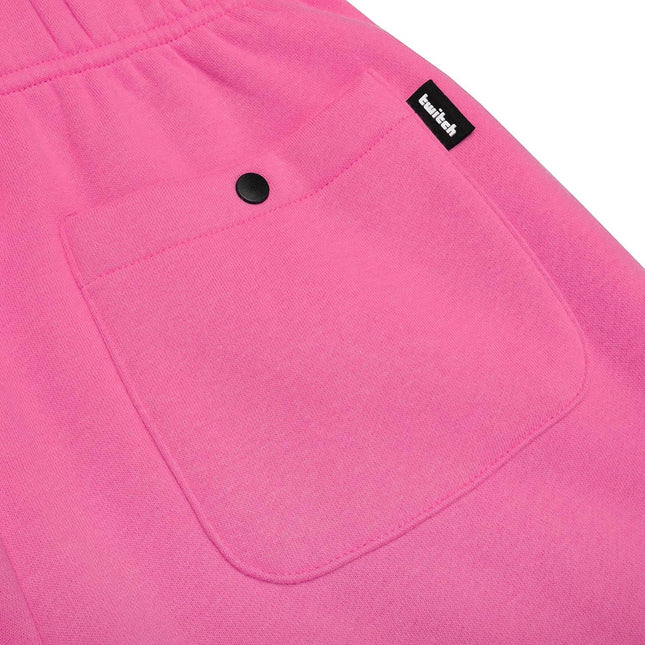 Twitch Fleece Jogger Sweatpants Bright Pink - 2XL Unisex With Pockets