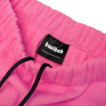 Twitch Fleece Jogger Sweatpants Bright Pink - 2XL Unisex With Pockets