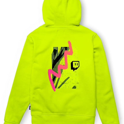 Twitch Hoodie Sweatshirt Green hooded with Print on Both Sides