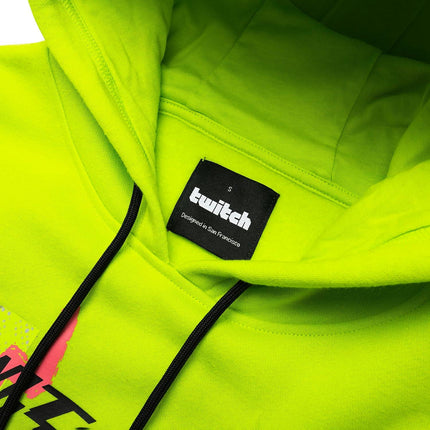 Twitch Hoodie Sweatshirt Green hooded with Print on Both Sides
