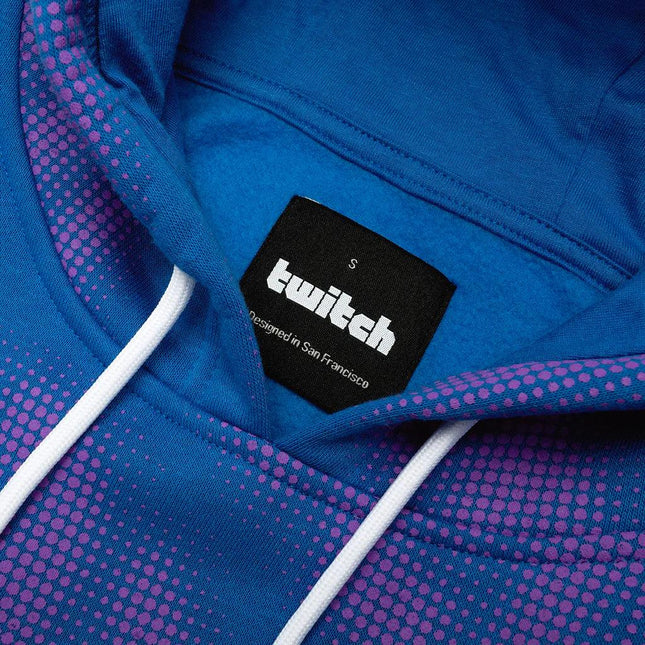 Twitch Printed Hoodie Sweatshirt - Blue Unisex Regular Fit