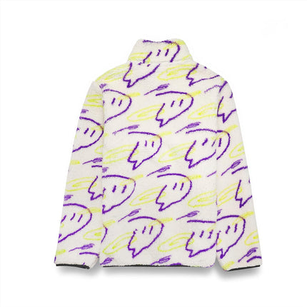 Twitch Zip Sherpa Jacket Mock Neck, Full Zip Oversized Fit with Graphic Pattern