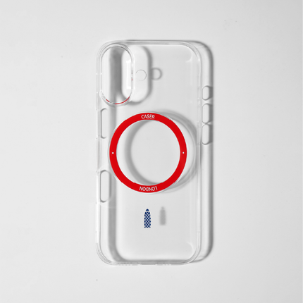Slim Clear iPhone 17 Pro Case with Red MagSafe Ring - Gherkin Icon | The Iconic Slim