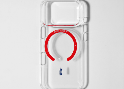 Slim Clear iPhone 17 Case with Red MagSafe Ring - Gherkin Icon | The Iconic Slim
