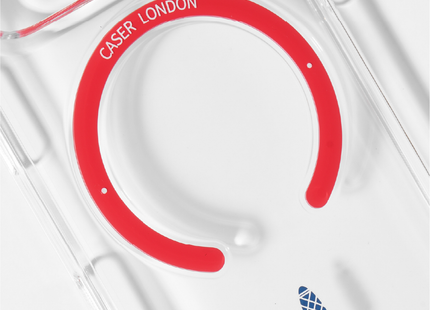 Slim Clear iPhone 17 Case with Red MagSafe Ring - Gherkin Icon | The Iconic Slim