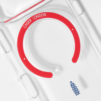 Slim Clear iPhone 17 Pro Max Case with Red MagSafe Ring - Gherkin Icon | The Iconic Slim