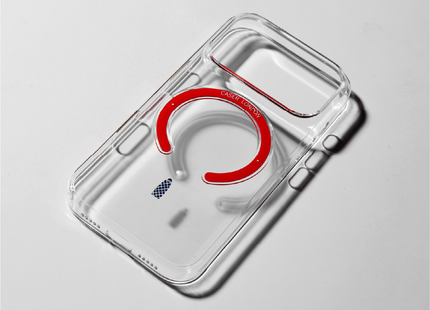 Slim Clear iPhone 17 Case with Red MagSafe Ring - Gherkin Icon | The Iconic Slim