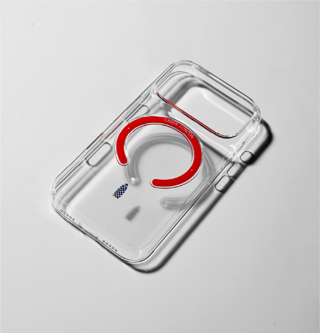 Slim Clear iPhone 17 Pro Max Case with Red MagSafe Ring - Gherkin Icon | The Iconic Slim