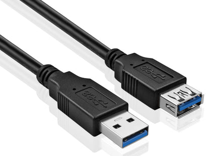 The Electronics Hub USB3.2 Gen1 5Gbps Type-A Plug to Type-A Socket Extension Cable