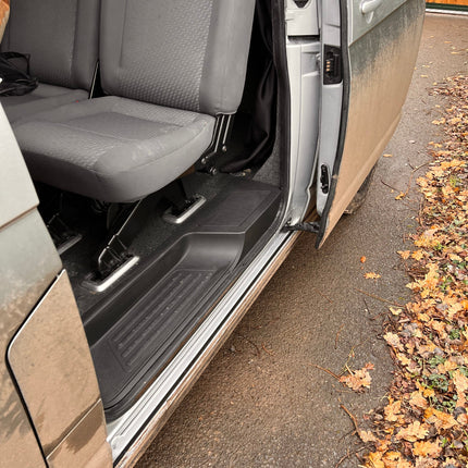 For VW T6 V3 Barndoor Threshold Cover + Side Step