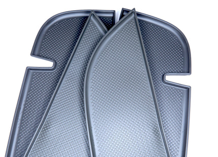 For VW T5/T5.1 Dark Grey Rubber Door Pocket Inserts for Driver & Double Passenger Doors – Van-X