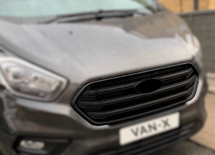 For Ford Transit Custom Front Grille 2018-2023 | Matte Black Pre-Painted Styling Upgrade | Van-X