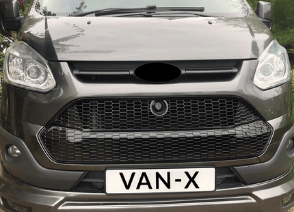 For Ford Transit Custom MK1 Honeycomb Front Grille Gloss Black (2012–2018) | Van-X