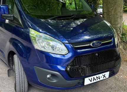 For Ford Transit Custom MK1 Honeycomb Front Grille Gloss Black (2012–2018) | Van-X