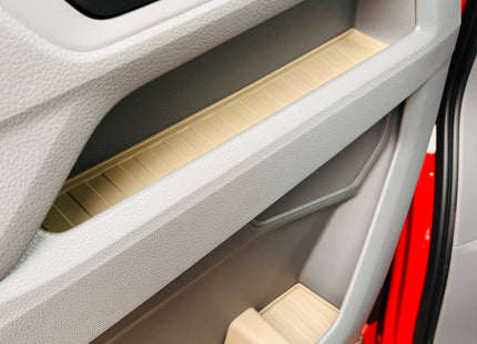 For MAN TGE / VW Crafter New Shape Door Pocket Rubber Liner Inserts Grey | Anti-Rattle Door Mats | Van-X