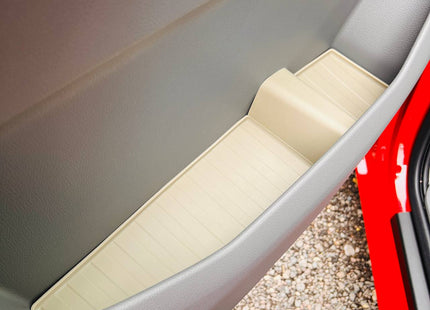 For MAN TGE / VW Crafter New Shape Door Pocket Rubber Liner Inserts Grey | Anti-Rattle Door Mats | Van-X