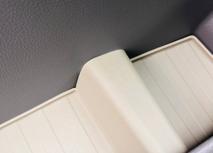 For MAN TGE / VW Crafter New Shape Door Pocket Rubber Liner Inserts Grey | Anti-Rattle Door Mats | Van-X