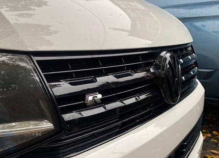 For VW T6 Transporter R-Line Front Grille Trim Kit | Gloss Black | Van-X