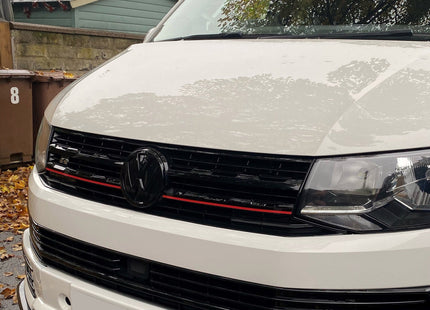 For VW T6 Transporter R-Line Front Grille Trim Kit | Gloss Black | Van-X