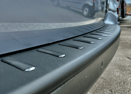 For Vauxhall Vivaro Rear Bumper Protector | Black Plastic Bumper Protector | Van-X
